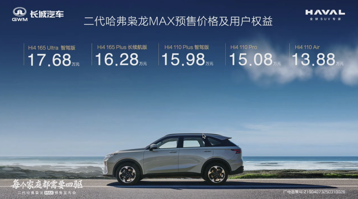 长城哈弗枭龙MAX SUV预售开启，13.88万元起抢购-圈子社区